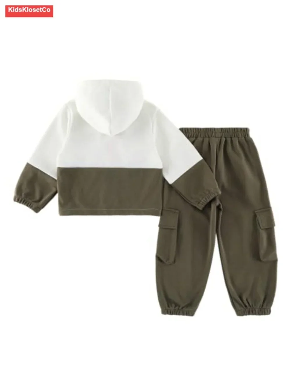 Boys 2 Piece Cargo Hoodie Set Athletic Tracksuit Sweatsuit 3-12